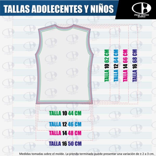 guias-tallas-adolecente guias tallas camisetas