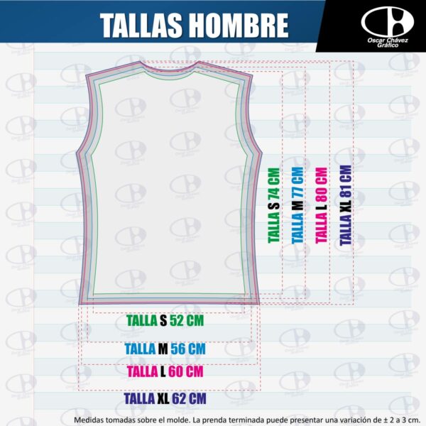 guias-tallas-hombre guias tallas camisetas