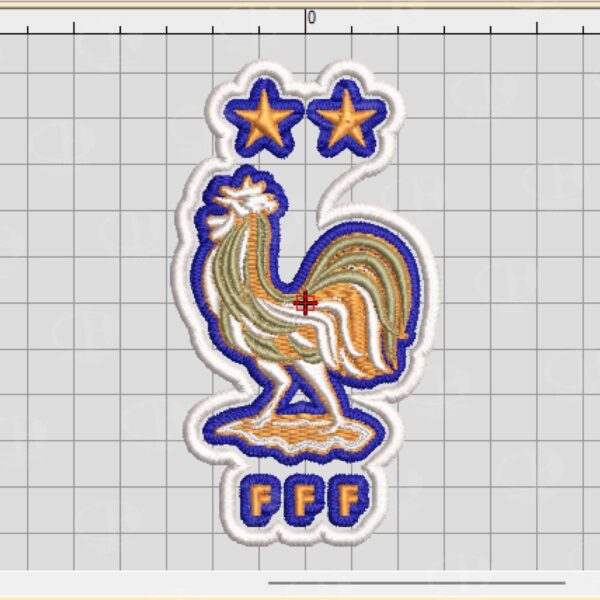escudo-seleccion-francesa-futbol-1 Escudo de Francia Archivo de Bordado EMB para Wilcom – Descarga Instantánea