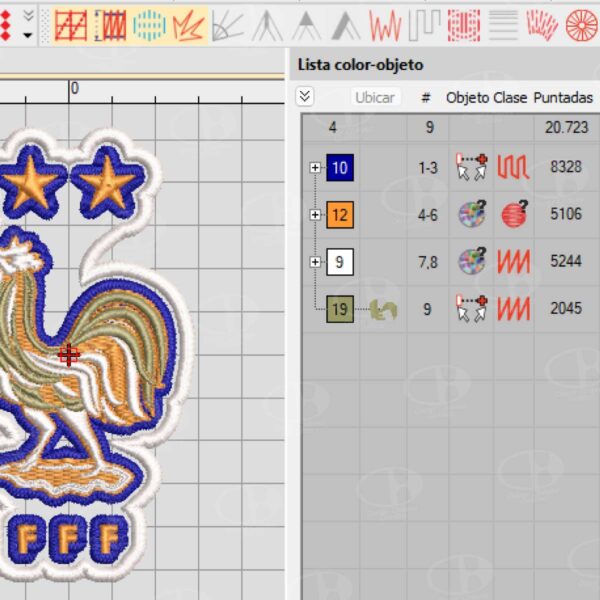 escudo-seleccion-francesa-futbol-2 Escudo de Francia Archivo de Bordado EMB para Wilcom – Descarga Instantánea