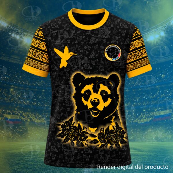 Camiseta Colombia Mundial 2026 Personalizada | Diseño Oso de Anteojos
